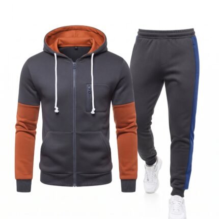 Men's Color Block Tracksuit Set – Premium Fitness Wear